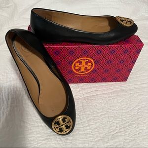Tory Burch Black Flats